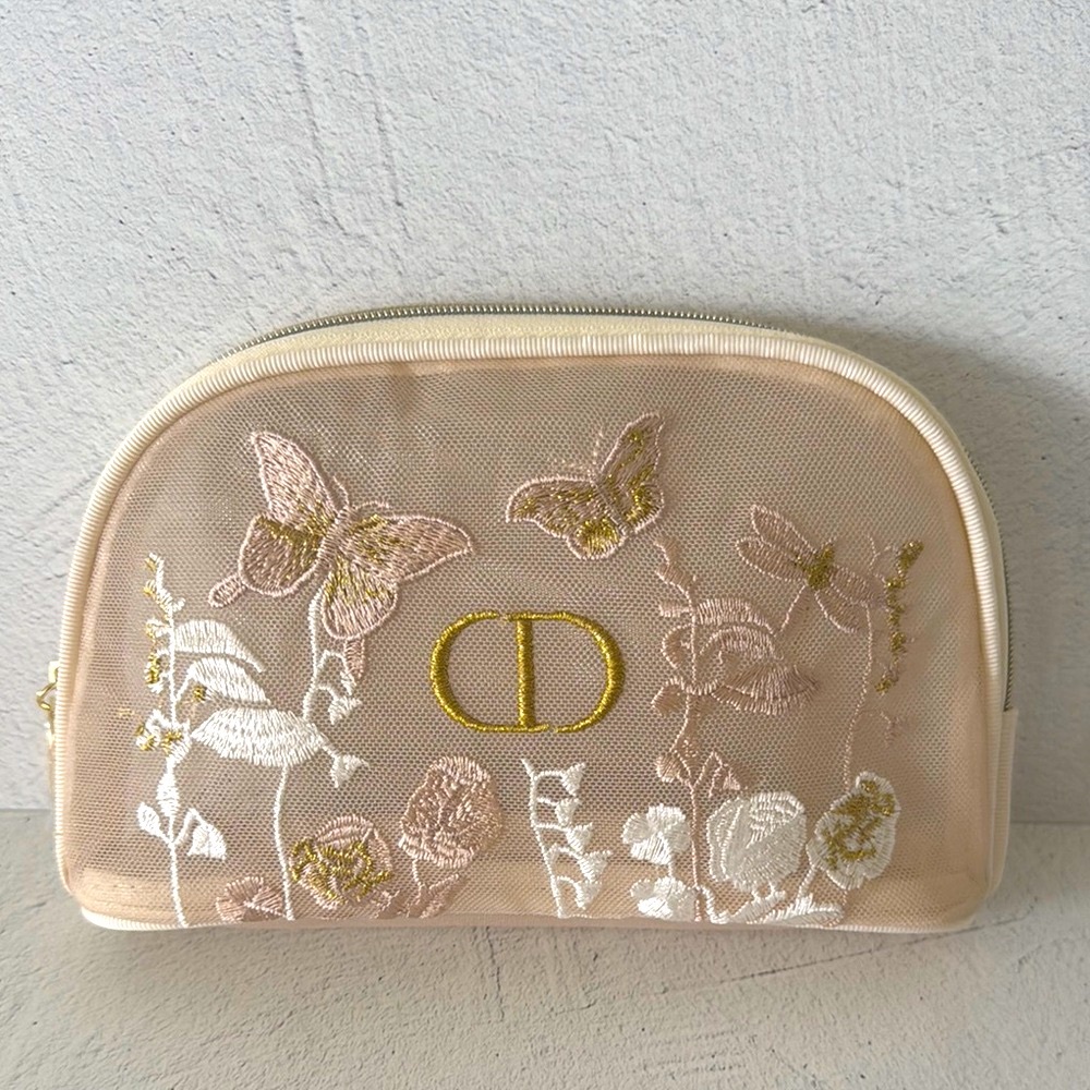 Dior Beauty Butterfly Embroidered Cosmetic Bag